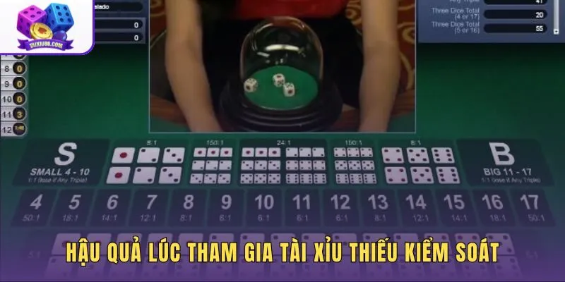 Tổn thất tích lũy và áp lực tâm lý do lỗi khi chơi tài xỉu