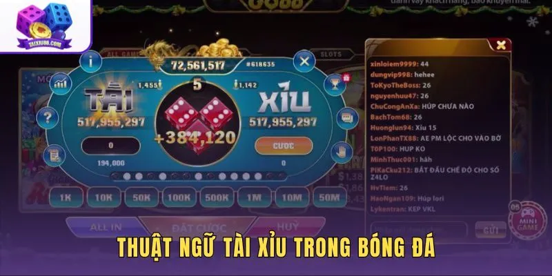 Thuật ngữ tài xỉu bóng đá xoay quanh tổng bàn thắng và mốc kèo