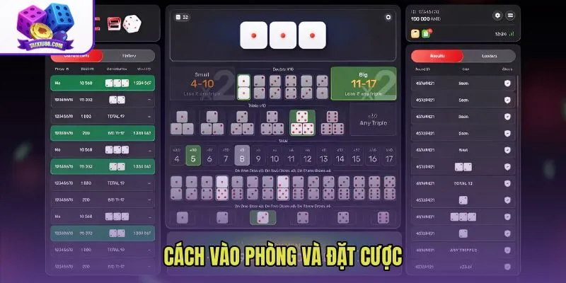 Bàn lắc Sicbo trực tuyến với thao tác cược rõ ràng