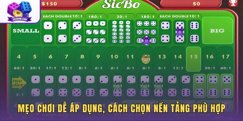 Mẹo bắt nhịp bàn và chọn nơi chơi Sicbo online cho người mới