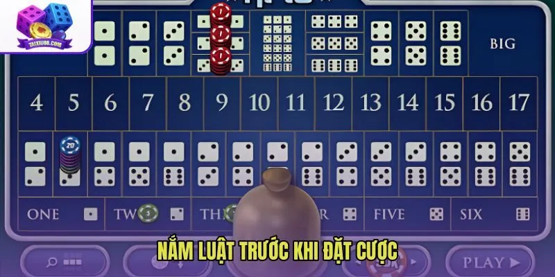 Luật xúc xắc trong Sicbo sảnh hoàng gia trước mỗi lượt
